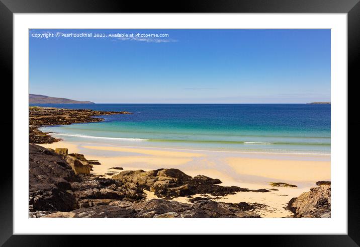 Isle of Harris Scottish Beach Scotland Framed Mounted Print by Pearl Bucknall