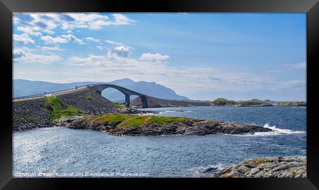 Norwegian Atlantic Ocean Road Norway Panorama Framed Print by Pearl Bucknall