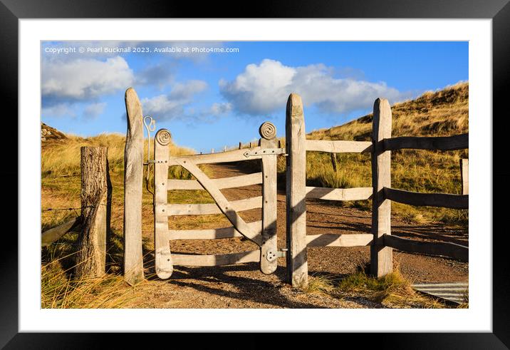 Ynys Llanddwyn Island Gate Anglesey Framed Mounted Print by Pearl Bucknall