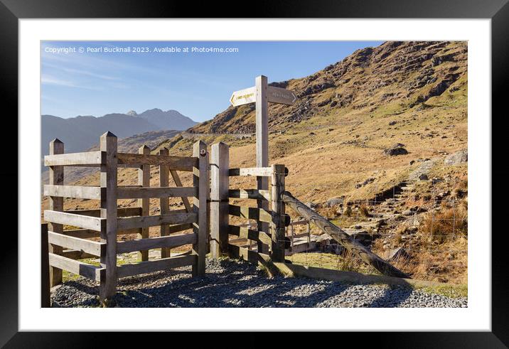 The Route to Pen-y-Pass in Snowdonia Framed Mounted Print by Pearl Bucknall