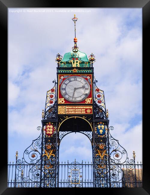 Eastgate Clock Chester Cheshire Framed Print by Pearl Bucknall