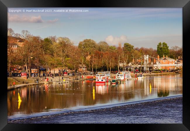 River Dee in Chester City Framed Print by Pearl Bucknall