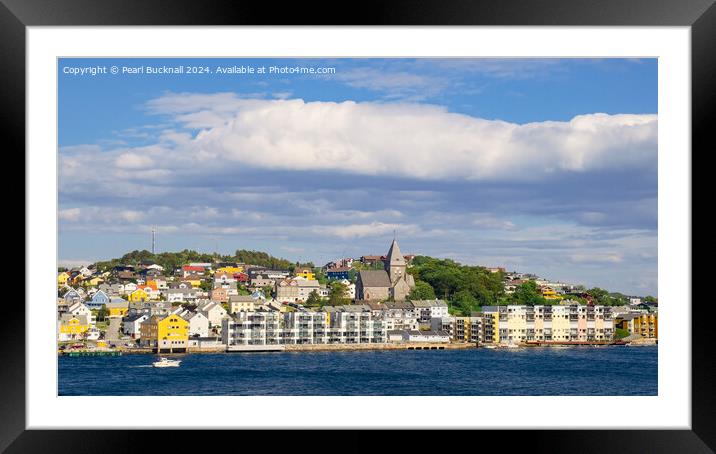 Nordlandet island Kristiansund Norway panoramic Framed Mounted Print by Pearl Bucknall