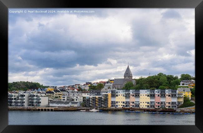 Nordlandet island Kristiansund Norway Framed Print by Pearl Bucknall