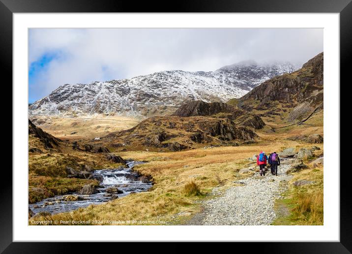 Heading for the Hills in Snowdonia Framed Mounted Print by Pearl Bucknall