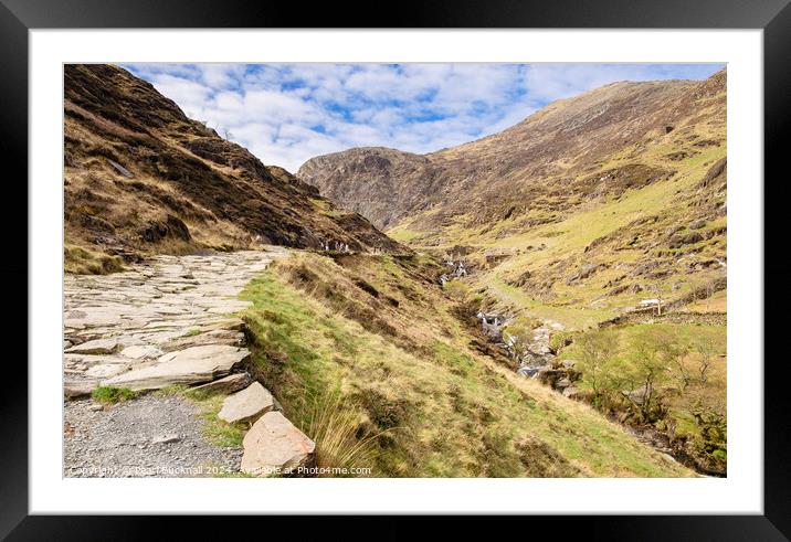 Walking the Watkin Path to Snowdon Framed Mounted Print by Pearl Bucknall