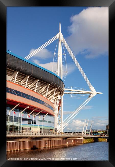 Principality Stadium in Cardiff Framed Print by Pearl Bucknall
