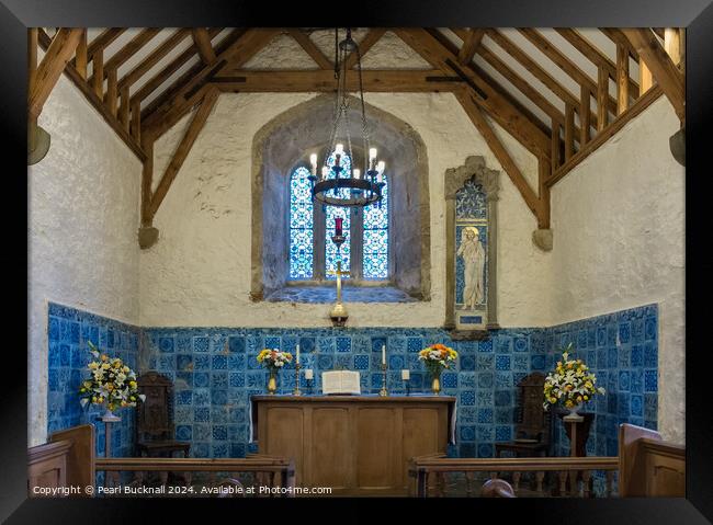 St Patrick's Llanbadrig Church Cemaes Anglesey Framed Print by Pearl Bucknall