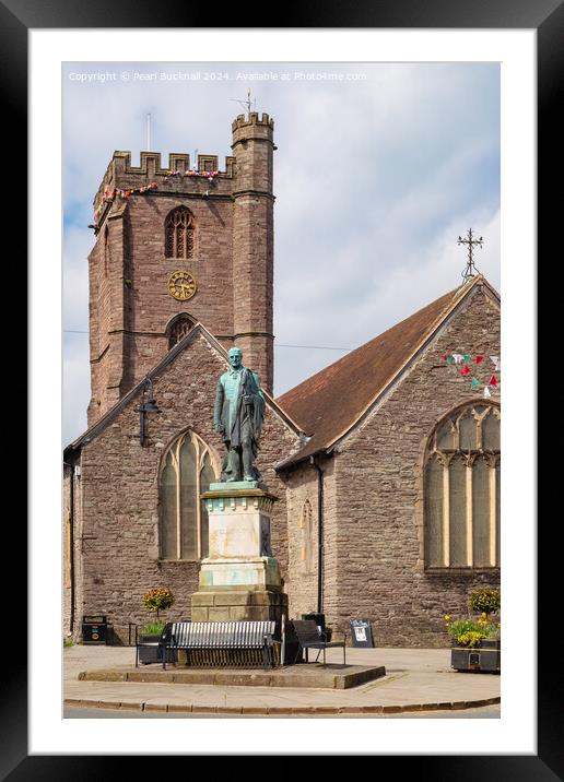 Duke of Wellington in Brecon Powys Wales Framed Mounted Print by Pearl Bucknall