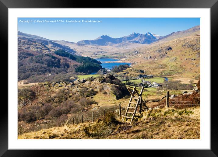 Scenic Snowdon Horseshoe View in Snowdonia Framed Mounted Print by Pearl Bucknall