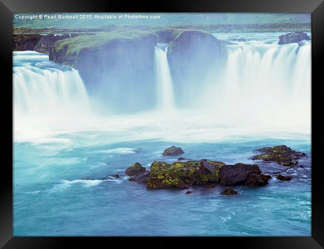 Fall of the Gods Iceland Framed Print by Pearl Bucknall