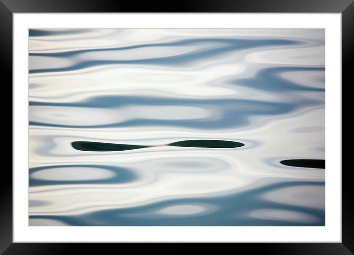 Water Surface Pattern Framed Mounted Print by Pearl Bucknall