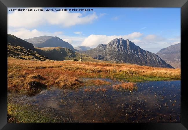 Snowdonia Upland Pool Framed Print by Pearl Bucknall