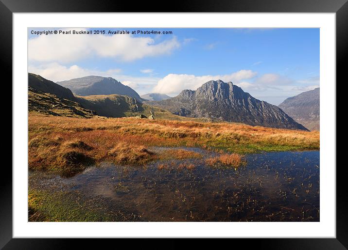 Snowdonia Upland Pool Framed Mounted Print by Pearl Bucknall