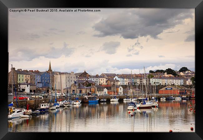 Caernarfon Town Framed Print by Pearl Bucknall