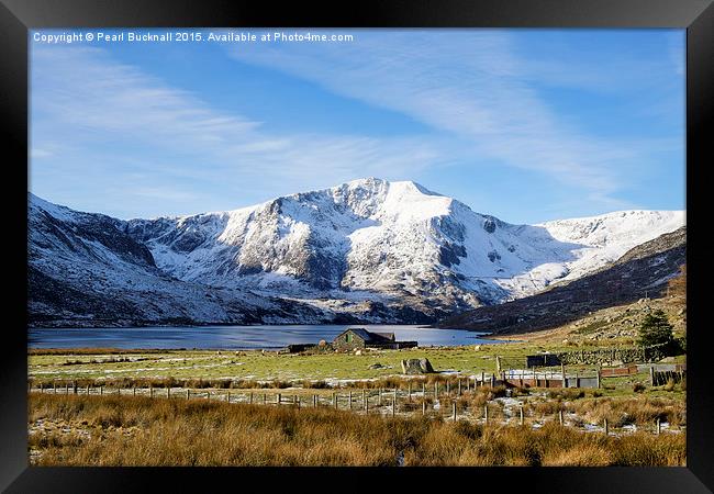 Y Garn mountain Snowdonia wales UK Framed Print by Pearl Bucknall