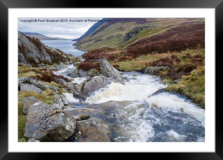 Mountain Stream in Snowdonia Framed Mounted Print by Pearl Bucknall