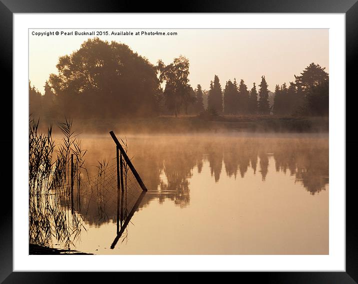 Frensham Little Pond at Sunrise Framed Mounted Print by Pearl Bucknall