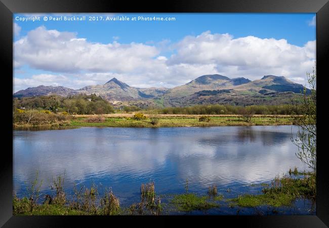 Glaslyn Valley Snowdonia Framed Print by Pearl Bucknall