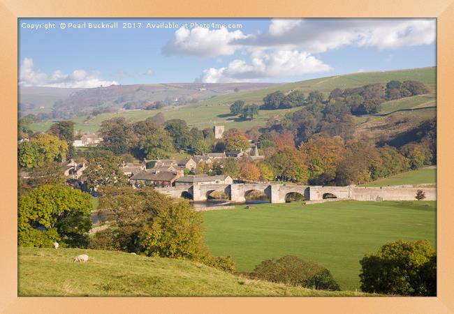 Burnsall Yorkshire Dales Wharfedale Valley Framed Print by Pearl Bucknall