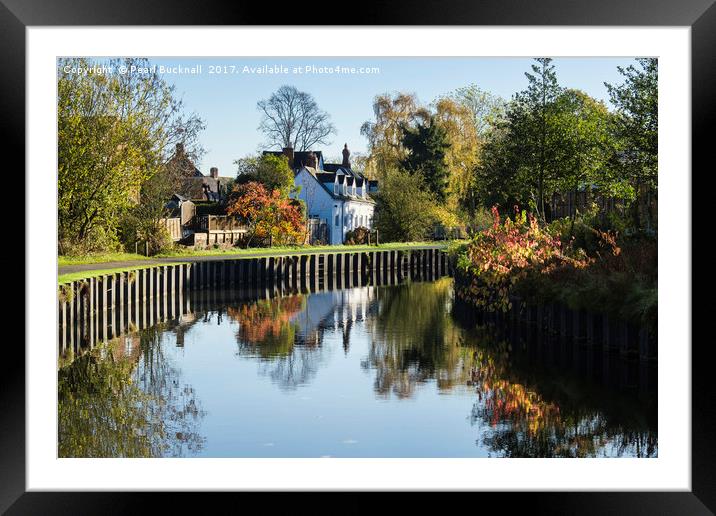 Droitwich Canal Reflections Framed Mounted Print by Pearl Bucknall