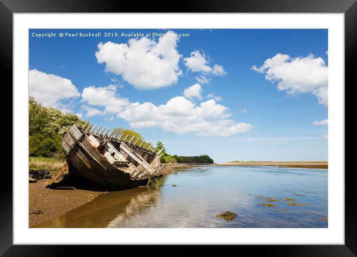Anglesey Shipwreck Traeth Dulas Bay Framed Mounted Print by Pearl Bucknall