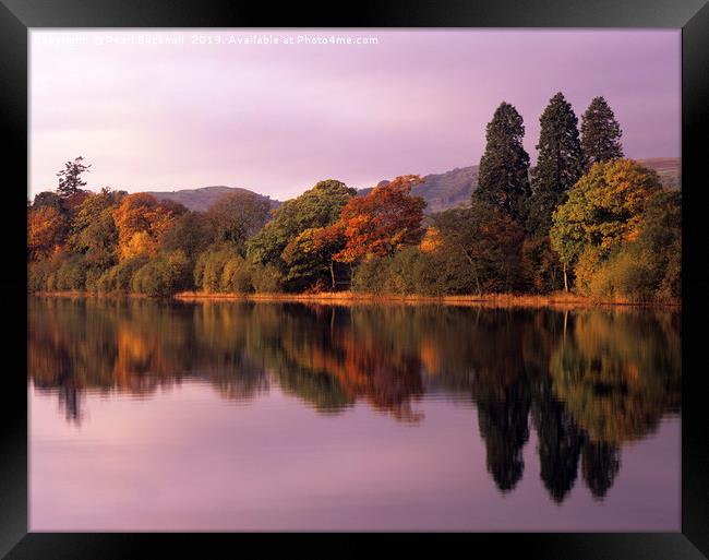 Coniston Colours Framed Print by Pearl Bucknall