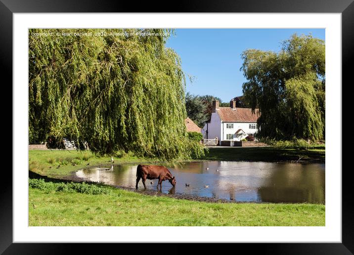 Picturesque Nun Monkton Village Yorkshire Framed Mounted Print by Pearl Bucknall