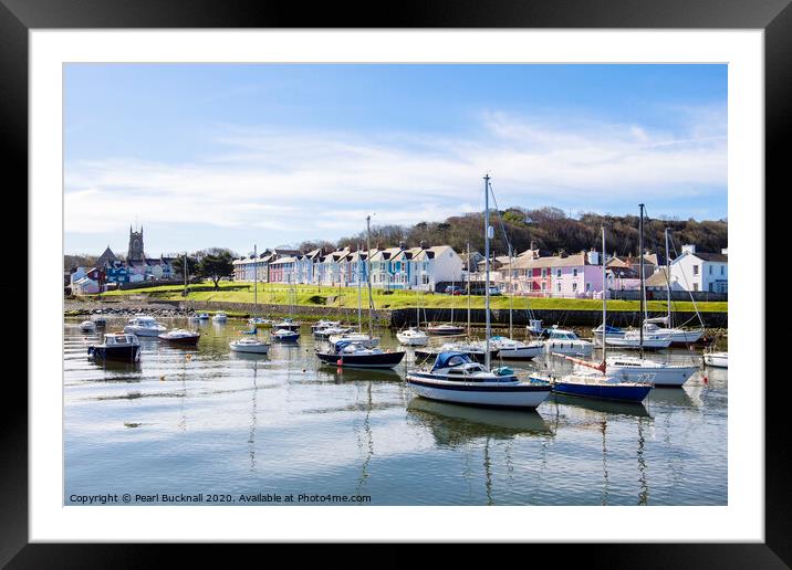 Aberaeron Harbour Framed Mounted Print by Pearl Bucknall