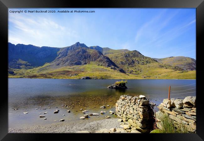 Llyn Idwal and Y Garn in Snowdonia Framed Print by Pearl Bucknall