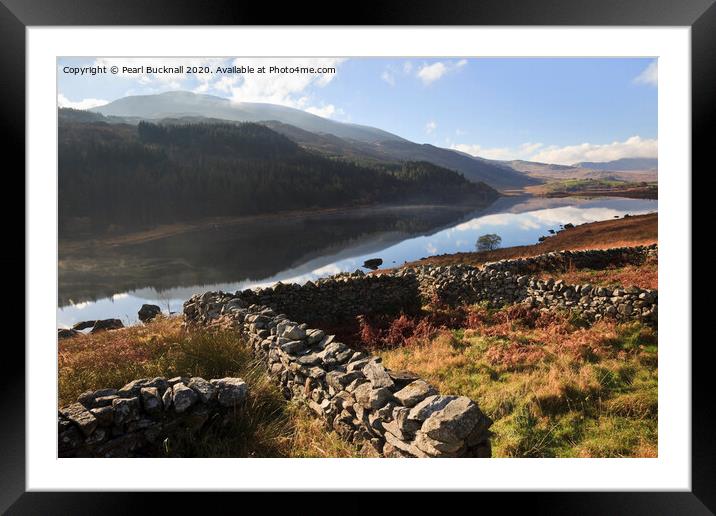 Llynnau Mymbyr and Moel Siabod in Snowdonia Framed Mounted Print by Pearl Bucknall