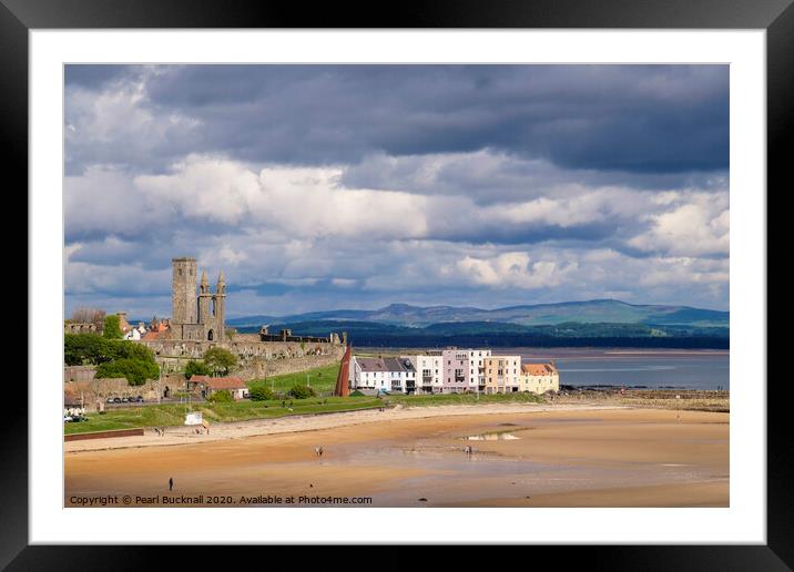 St Andrews East Sands Beach Scotland Framed Mounted Print by Pearl Bucknall