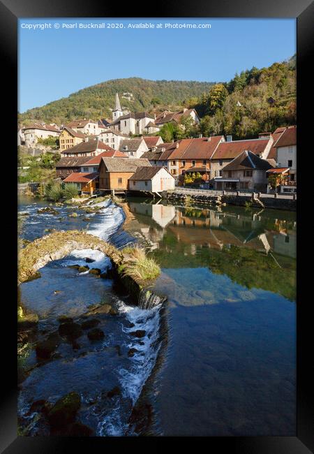 Picturesque River Loue in Lods France Framed Print by Pearl Bucknall