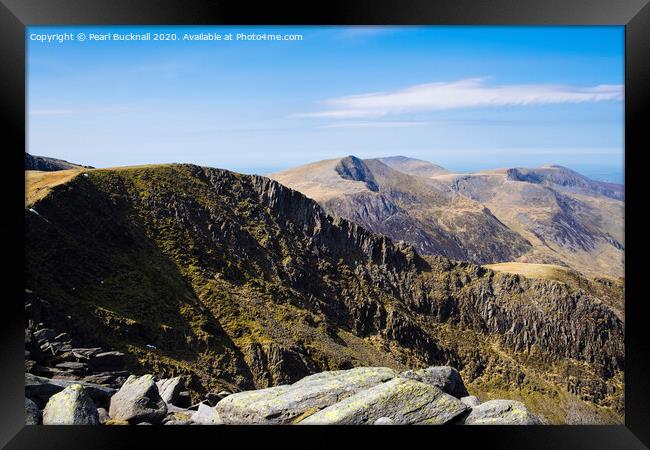 Y Gribin Ridge Snowdonia Framed Print by Pearl Bucknall
