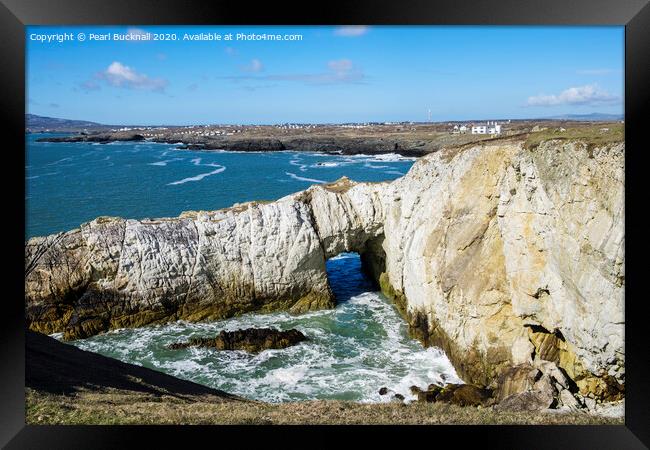 White Arch at Rhoscolyn Anglesey Framed Print by Pearl Bucknall