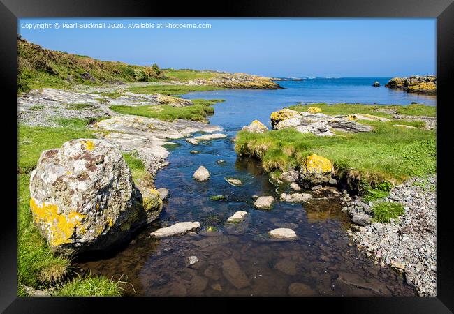 Secluded Cove Anglesey Framed Print by Pearl Bucknall