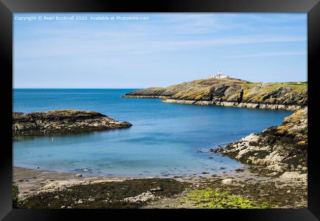 Calm in Porth Eilian Anglesey Framed Print by Pearl Bucknall