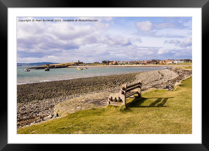  View from Lindisfarne Northumberland Framed Mounted Print by Pearl Bucknall