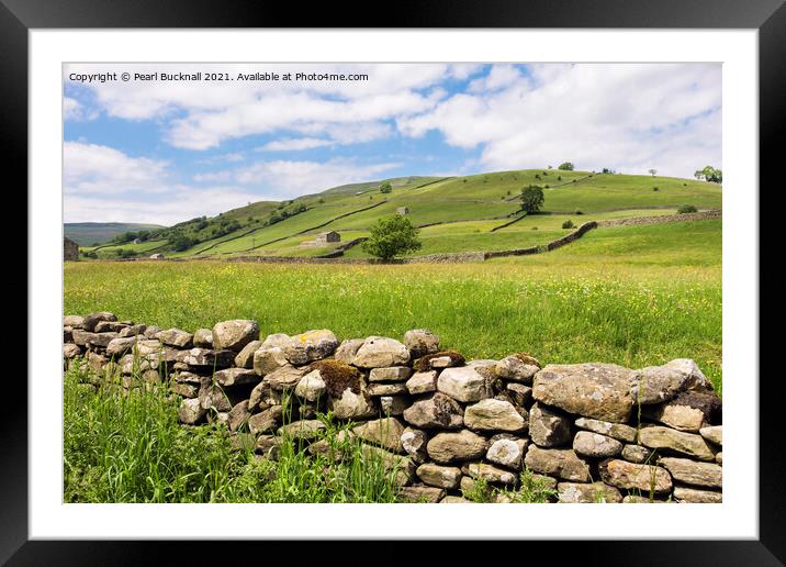 Swaledale Countryside in Yorkshire Dales Framed Mounted Print by Pearl Bucknall