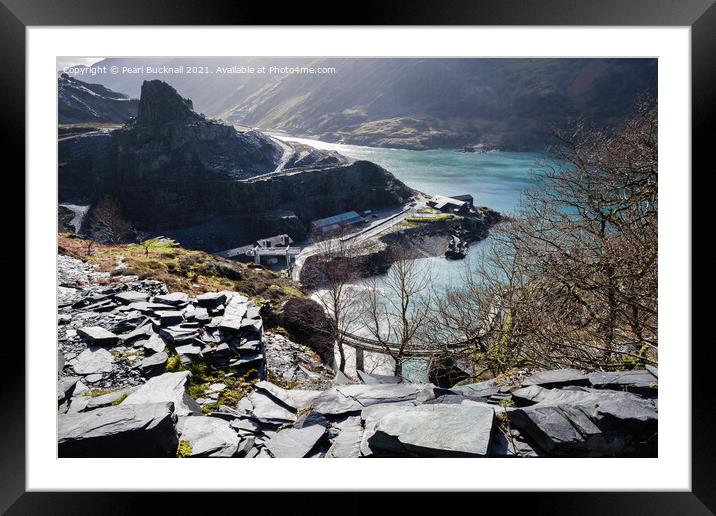 Dinorwig Slate Quarry and Power Station Llanberis Framed Mounted Print by Pearl Bucknall