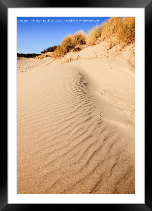 Patterns in Sand Dunes Framed Mounted Print by Pearl Bucknall