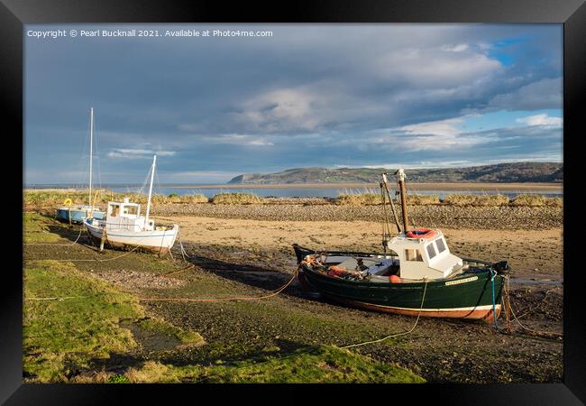 Waiting for High Water in Red Wharf Bay Anglesey Framed Print by Pearl Bucknall