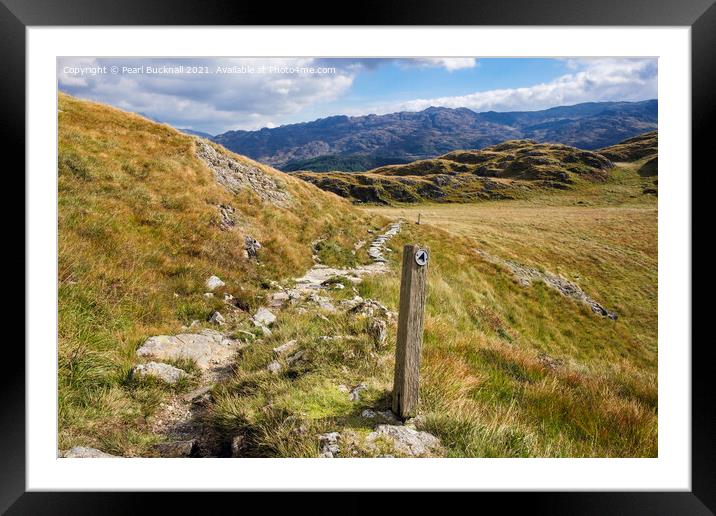 Upland Path in Snowdonia Framed Mounted Print by Pearl Bucknall