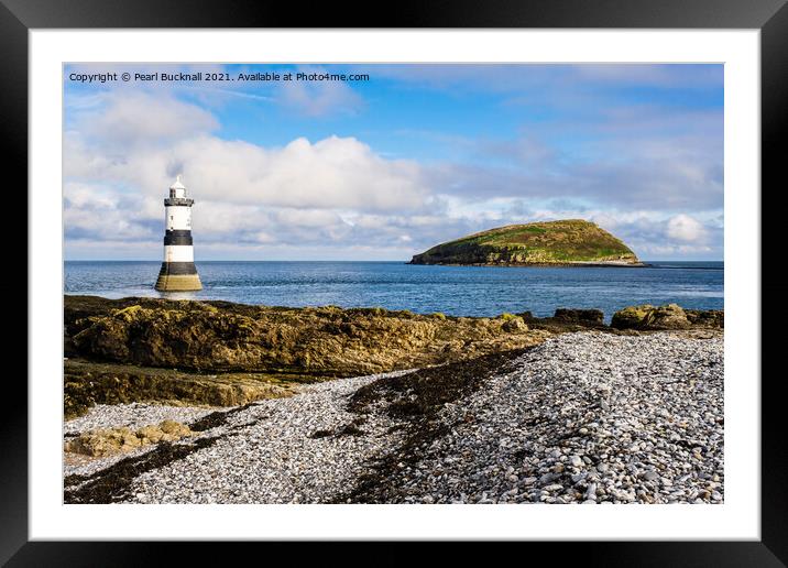 Penmon Point and Puffin Island  on Anglesey Framed Mounted Print by Pearl Bucknall