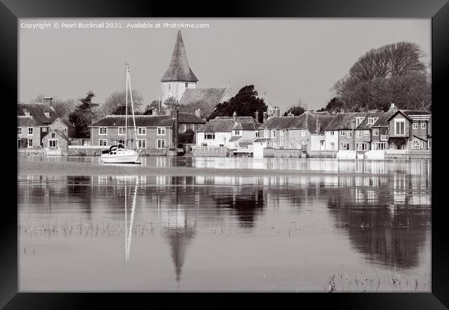 Bosham Reflected in Chichester Harbour West Sussex Framed Print by Pearl Bucknall