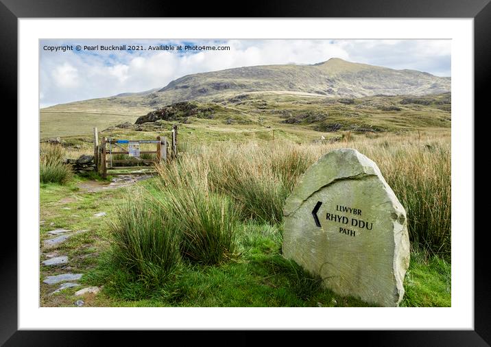 Rhyd Ddu Path to Snowdon Framed Mounted Print by Pearl Bucknall