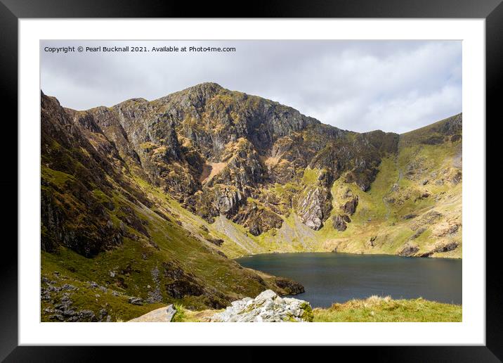 Cwm Cau in Cadair Idris Mountain Range Framed Mounted Print by Pearl Bucknall