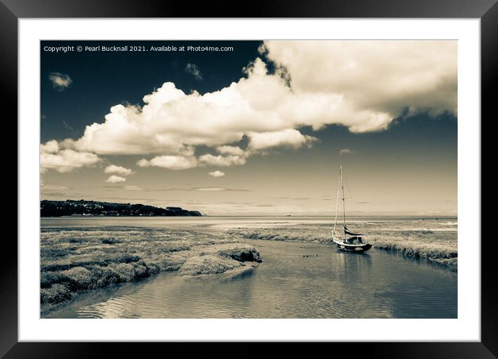 Old Boat in Red Wharf Bay Anglesey Framed Mounted Print by Pearl Bucknall