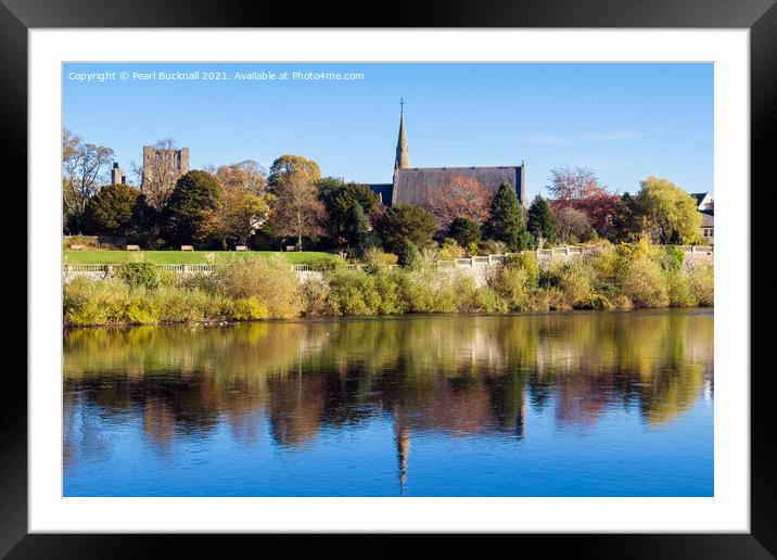 Kelso Reflections in the Tweed Scotland Framed Mounted Print by Pearl Bucknall