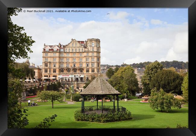 Parade Gardens in Bath Framed Print by Pearl Bucknall